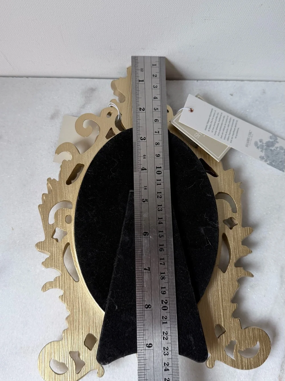 Ring Holder Gold Ring Wedding Display ornate Stand Frame antique style……